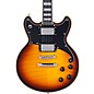 D'Angelico Deluxe Series Brighton Solidbody Electric Guitar With USA Seymour Duncan Humbuckers and Stopbar Tailpiece Vintage Sunburst thumbnail
