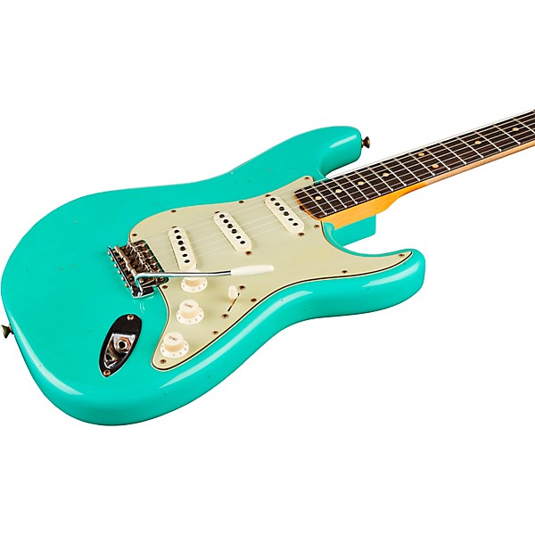 Fender Custom Shop '62/'63 Limited-Edition Stratocaster Journeyman Relic Electric Guitar Aged Sea Foam Green