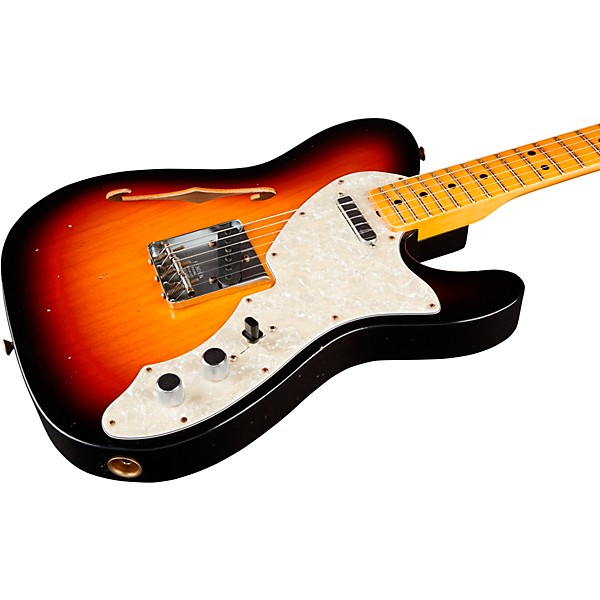 Fender Custom Shop 1969 Telecaster Thinline Journeyman Relic Electric Guitar 3-Color Sunburst