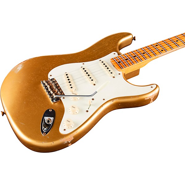 Fender Custom Shop 1957 Stratocaster Relic Electric Guitar Aged HLE Gold