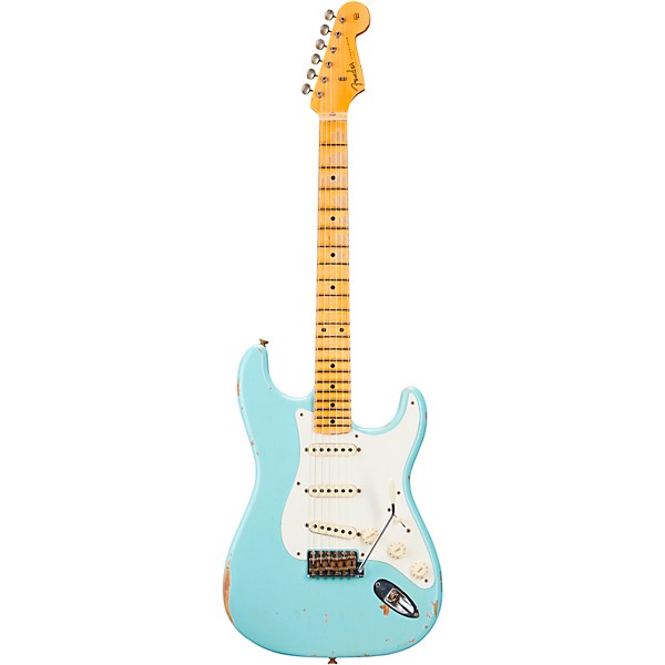 Fender Custom Shop 1957 Stratocaster Relic Electric Guitar Faded Aged Daphne Blue