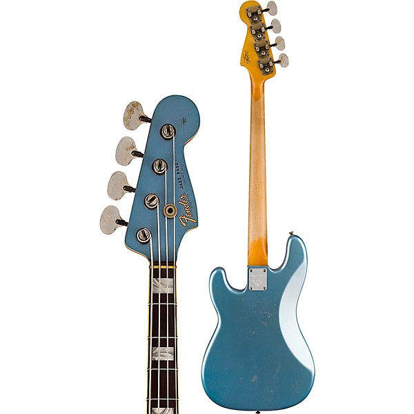 Fender Custom Shop Limited-Edition Precision Jazz Bass Journeyman Relic Aged Lake Placid Blue