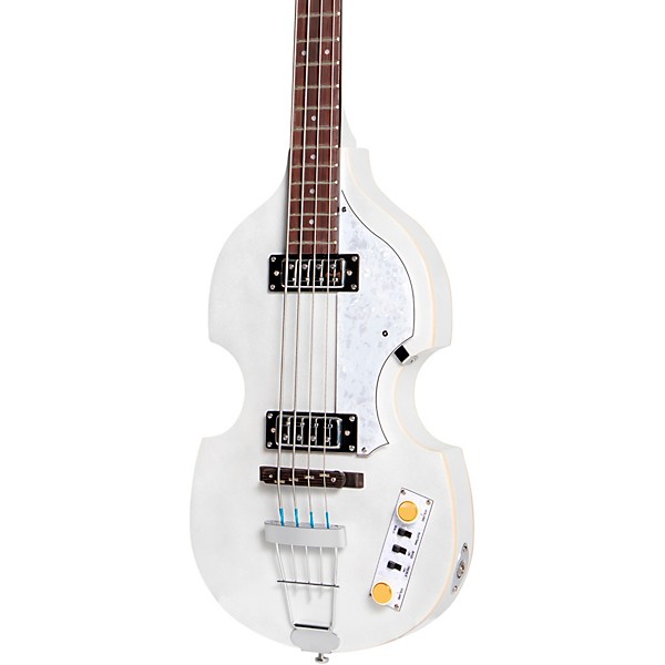 Hofner Ignition Series Short-Scale Violin Bass Guitar Pearl White