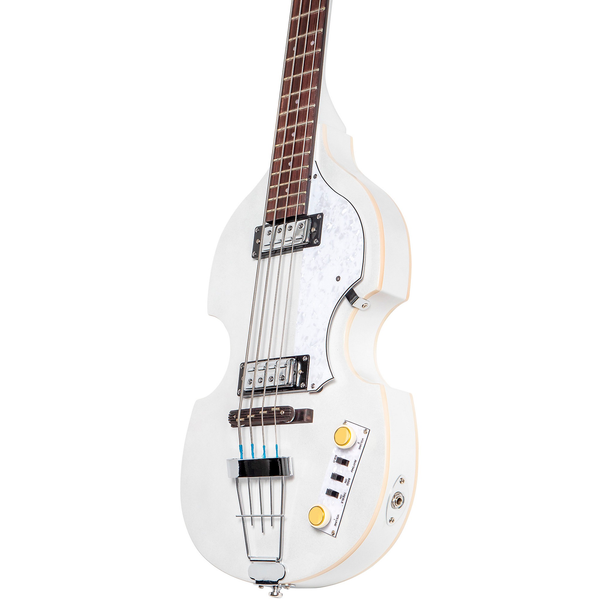 Hofner Ignition Series Short-Scale Violin Bass Guitar Pearl White