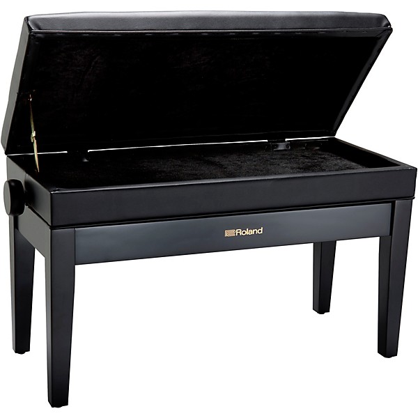 Roland RPB-D400-US Piano Bench, Duet Size, Vinyl Seat Satin Black