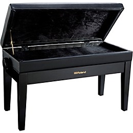 Roland RPB-D400-US Piano Bench, Duet Size, Vinyl Seat Polished Ebony