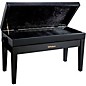 Open Box Roland RPB-D400-US Piano Bench, Duet Size, Vinyl Seat Level 1 Polished Ebony