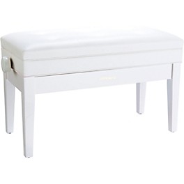 Open Box Roland RPB-D400-US Piano Bench, Duet Size, Vinyl Seat Level 1 White