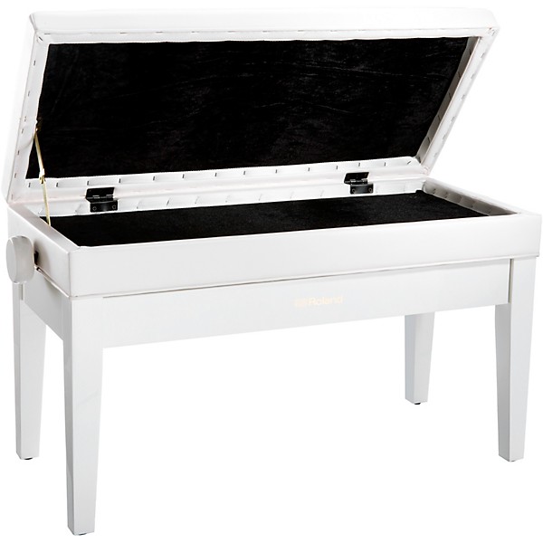 Roland RPB-D400-US Piano Bench, Duet Size, Vinyl Seat White