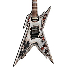 Dean Dime Razorback Rust Electric Guitar With Case Custom Graphic