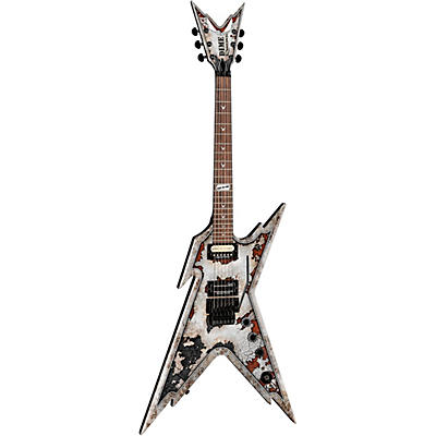 Dean Dime Razorback Rust Electric Guitar With Case Custom Graphic for sale