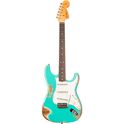 Fender Custom Shop 1967 Stratocaster Heavy Relic Electric Guitar Aged Sea Foam Green for sale