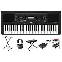 Yamaha PSR-E373 61-Key Portable Keyboard Essentials Package