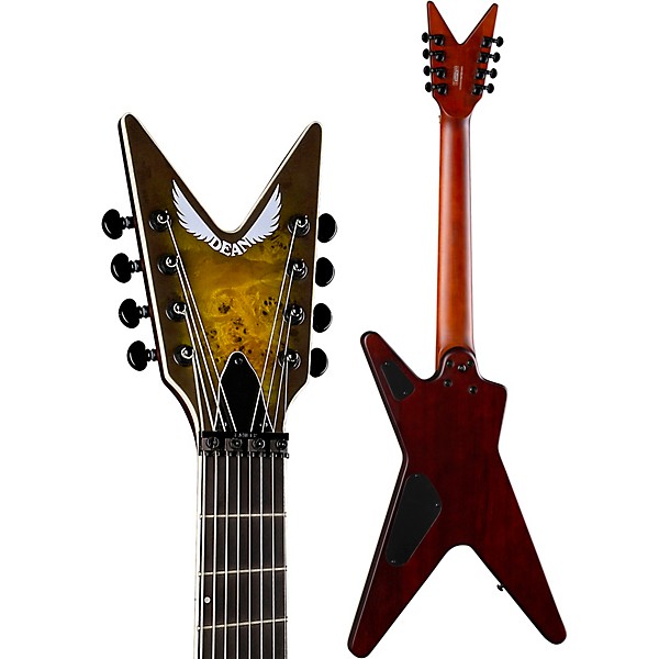 Dean ML Select 8-String Multi-Scale with Kahler Electric Guitar Satin Natural Black Burst