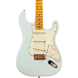 Fender Custom Shop 1962 Limited-Edition Stratocaster Bone Tone Journeyman Relic Maple Fingerboard Electric Guitar Super Faded Aged Sonic Blue