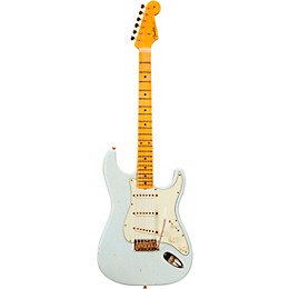 Fender Custom Shop 1962 Limited-Edition Stratocaster Bone Tone Journeyman Relic Maple Fingerboard Electric Guitar Super Faded Aged Sonic Blue