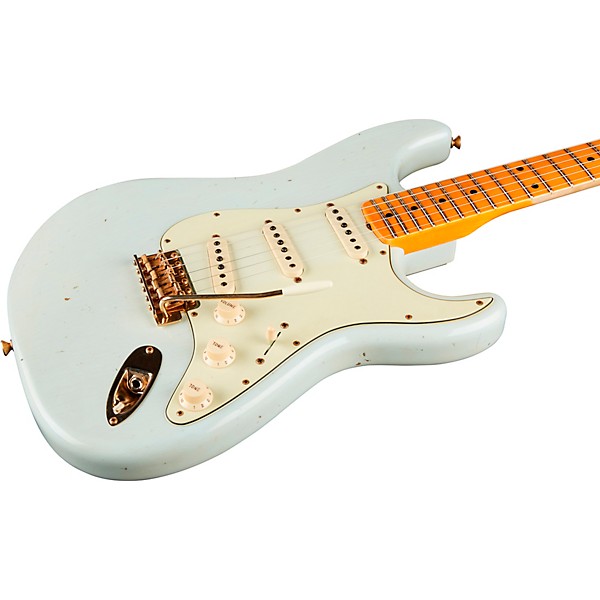 Fender Custom Shop 1962 Limited-Edition Stratocaster Bone Tone Journeyman Relic Maple Fingerboard Electric Guitar Super Fa...