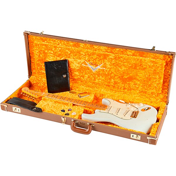 Fender Custom Shop 1962 Limited-Edition Stratocaster Bone Tone Journeyman Relic Maple Fingerboard Electric Guitar Super Fa...