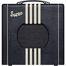 Supro Delta King 8 Guitar Tube Amplifier Black and Cream