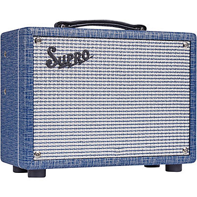 Supro 1606J 64 Super 5W 1X8 Tube Guitar Combo Amp Blue for sale