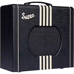 Open Box Supro 1820 Delta King 10 5W Tube Guitar Amp Level 2 Black and Cream 194744709616