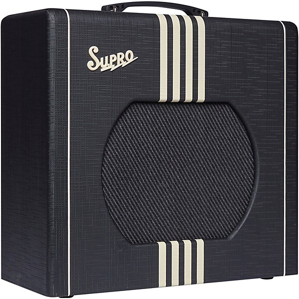 Open Box Supro 1822 Delta King 12 15W 1x12 Tube Guitar Amp Level 1 Black and Cream