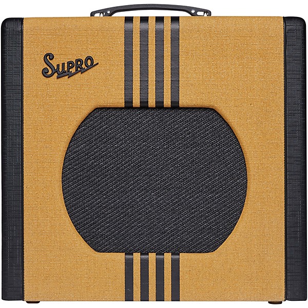 Supro 1822 Delta King 12 15W 1x12 Tube Guitar Amp Tweed and Black