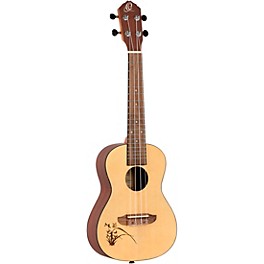 Ortega Bonfire Series RU5L Left-Handed Concert Ukulele Natural