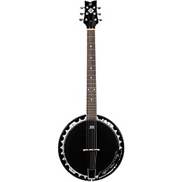 Ortega Raven Series OBJE356-SBK-L Left-Handed 6-String Banjo Black