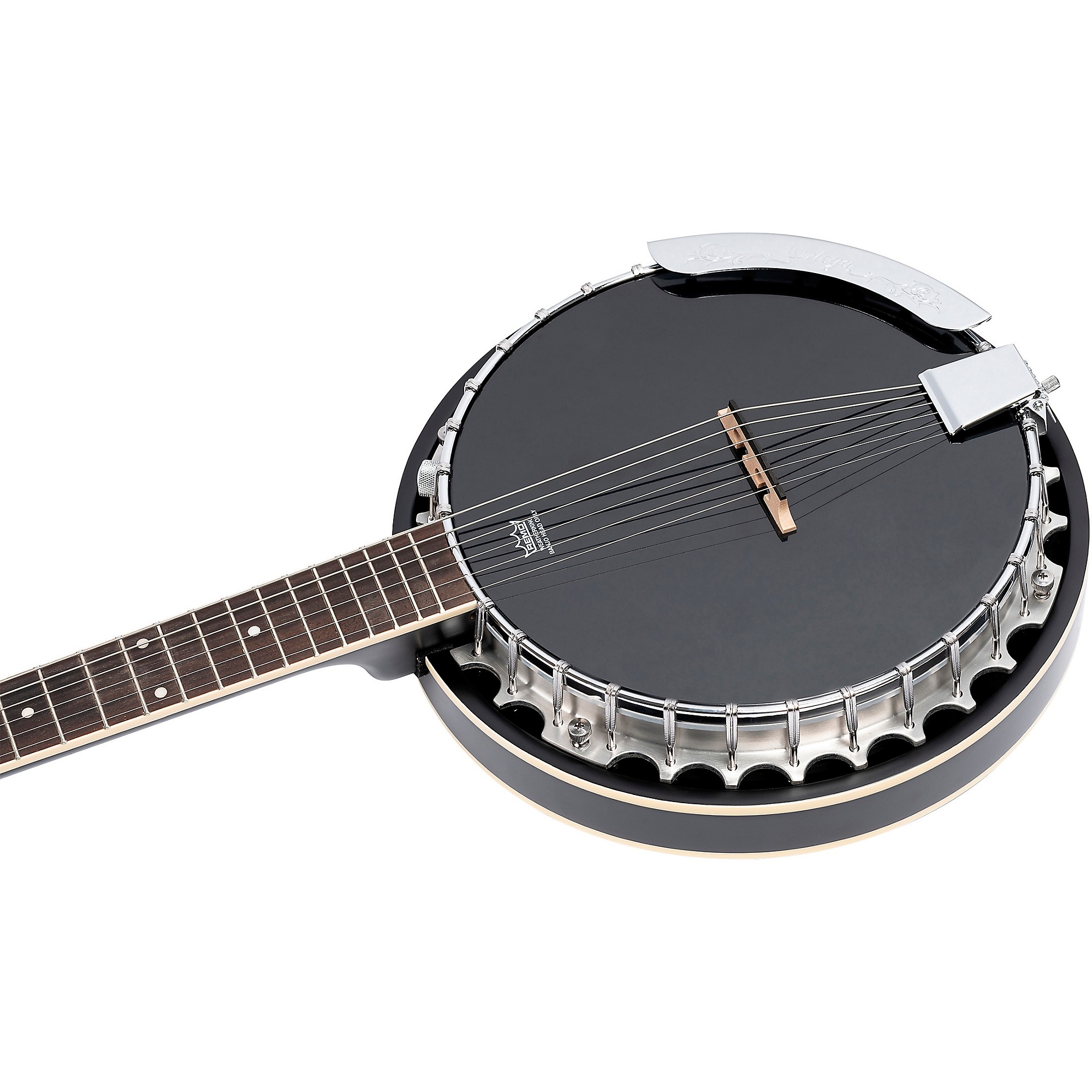 Ortega Raven Series OBJE356-SBK-L Left-Handed 6-String Banjo Black