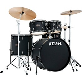Open Box TAMA Imperialstar 5-Piece Complete Drum Set with 22 in. Bass Drum and Meinl HCS Cymbals Level 1 Blacked Out Black