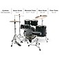 TAMA Imperialstar 5-Piece Complete Drum Set With 22 in. Bass Drum and Meinl HCS Cymbals Blacked Out Black