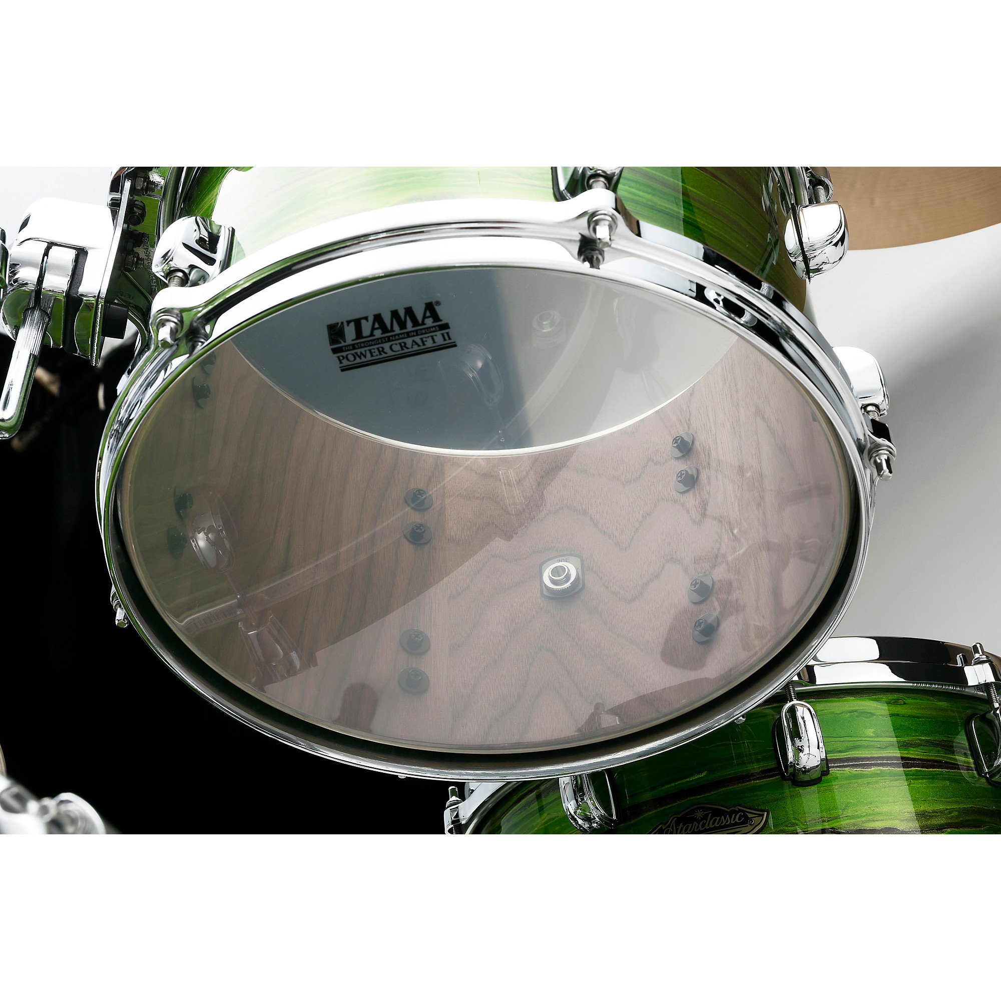 TAMA Starclassic Walnut/Birch 3-Piece Shell Pack with Chrome Hardware and  20 in. Bass Drum Lacquer Shamrock Oyster | Guitar Center