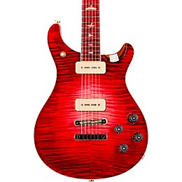 PRS Private Stock McCarty 594 with P90s Curly Maple Top African Ribbon Mahogany Back Stained Curly Maple Fretboard with Pattern Vintage Neck Electric Guitar Blood Red Glow
