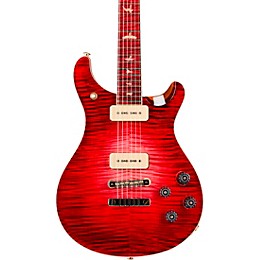 PRS Private Stock McCarty 594 with P90s Curly Maple Top African Ribbon Mahogany Back Stained Curly Maple Fretboard with Pattern Vintage Neck Electric Guitar Blood Red Glow