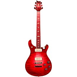 PRS Private Stock McCarty 594 with P90s Curly Maple Top African Ribbon Mahogany Back Stained Curly Maple Fretboard with Pattern Vintage Neck Electric Guitar Blood Red Glow