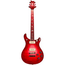 PRS Private Stock McCarty 594 with P90s Curly Maple Top African Ribbon Mahogany Back Stained Curly Maple Fretboard with Pattern Vintage Neck Electric Guitar Blood Red Glow