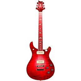 PRS Private Stock McCarty 594 with P90s Curly Maple Top African Ribbon Mahogany Back Stained Curly Maple Fretboard with Pattern Vintage Neck Electric Guitar Blood Red Glow