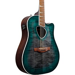 Ibanez ALT30FM Altstar Flamed-To... Ibanez ALT30FM Altstar Flamed-Top Dreadnought Acoustic-Electric Guitar Emerald Doom Burst