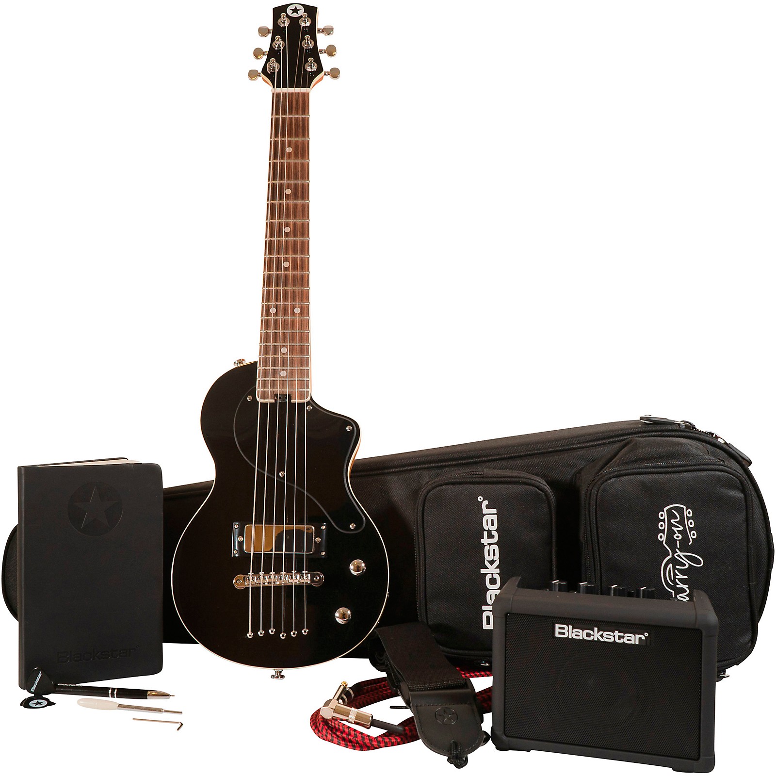 Blackstar CarryOn Travel Guitar Deluxe Pack With FLY3 Black