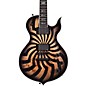 Wylde Audio Odin Grail 6-String Electric Guitar Orange With Black Buzz Saw Graphic Charcoal Burst thumbnail