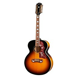Open Box Epiphone J-200 Studio Limited-Edition 12-String Acoustic-Electric Guitar Level 2 Vintage Sunburst 197881132545