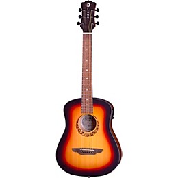 Luna Safari Tribal Travel Acoustic-Electric Left-Handed Guitar Tobacco Sunburst