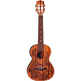 Luna Henna Dragon Mahogany Tenor Acoustic-Electric Ukulele Mahogany