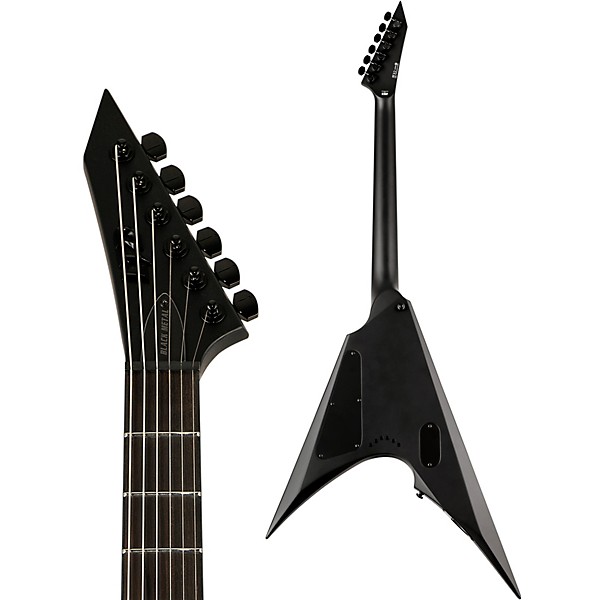 ESP Arrow-NT Black Metal Electric Guitar Black Satin
