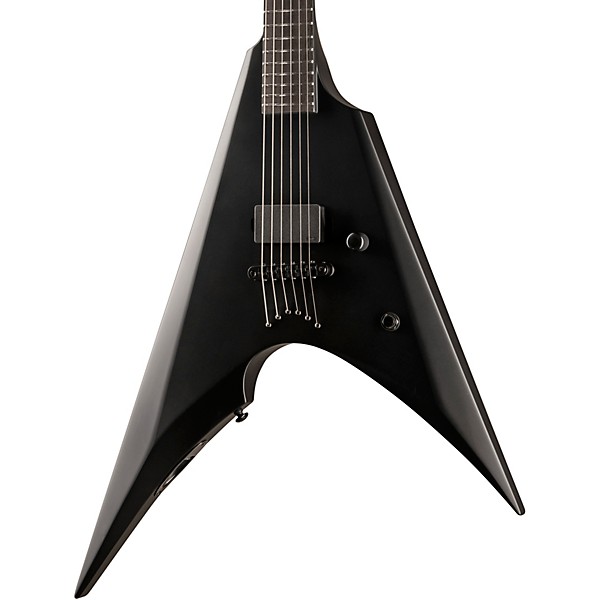 ESP Arrow-NT Black Metal Electric Guitar Black Satin