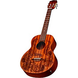 Luna Henna Dragon Mahogany Baritone Acoustic-Electric Ukulele Mahogany