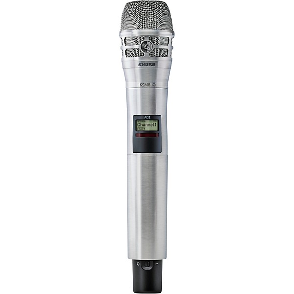 Shure Axient Digital AD2/K8N Wireless Handheld Microphone Transmitter With KSM8 Capsule in Nickel Band G57