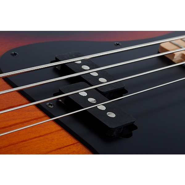 Schecter Guitar Research P-4 4-String Electric Bass Guitar 3-Tone Burst Black Pickguard