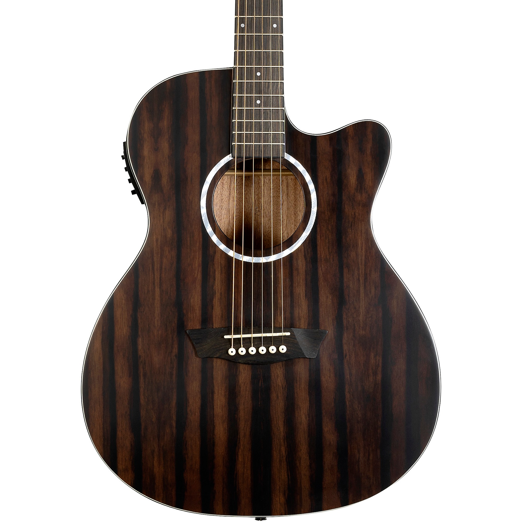 Washburn Deep Forest Ebony ACE Acoustic-Electric Guitar Natural